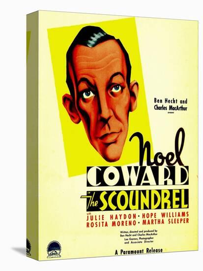 The Scoundrel, Noel Coward on Midget Window Card, 1935-null-Stretched Canvas