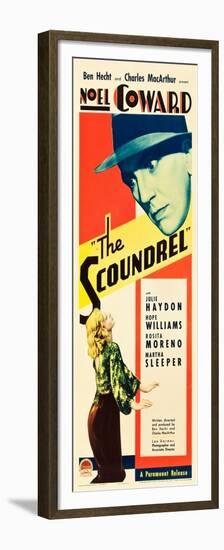 THE SCOUNDREL, top: Noel Coward, bottom: Julie Haydon on insert poster art, 1935-null-Framed Premium Giclee Print