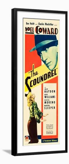 THE SCOUNDREL, top: Noel Coward, bottom: Julie Haydon on insert poster art, 1935-null-Framed Art Print