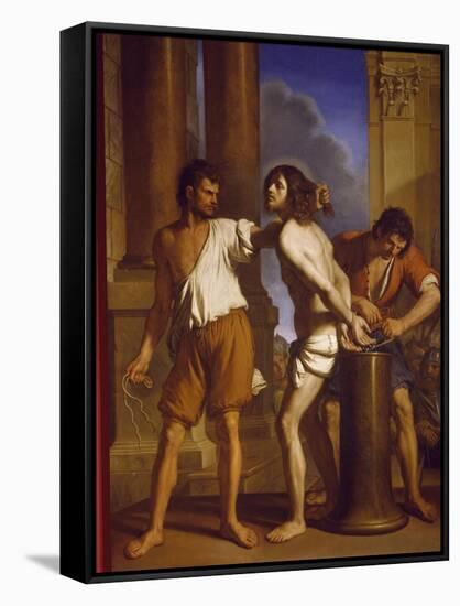 The Scourging of Christ, 1657-Giovanni Francesco Barbieri-Framed Stretched Canvas