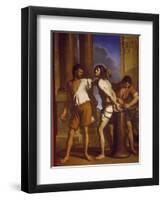 The Scourging of Christ, 1657-Giovanni Francesco Barbieri-Framed Giclee Print