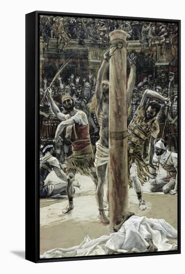 The Scourging of the Back-James Tissot-Framed Stretched Canvas