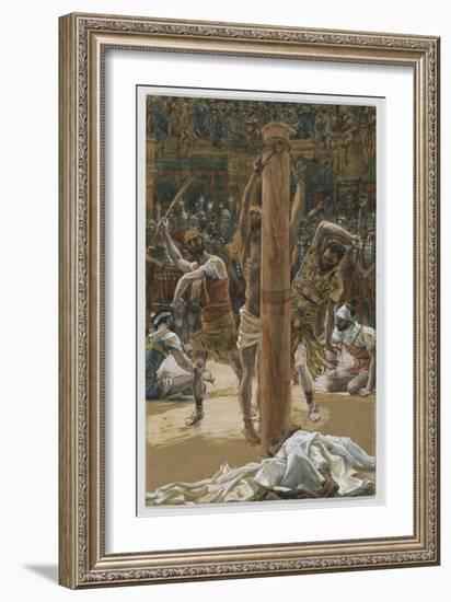 The Scourging on the Back, Illustration from 'The Life of Our Lord Jesus Christ', 1886-94-James Tissot-Framed Giclee Print