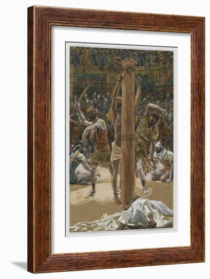 The Scourging on the Back, Illustration from 'The Life of Our Lord Jesus Christ', 1886-94-James Tissot-Framed Giclee Print