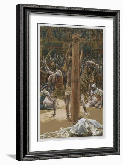 The Scourging on the Back, Illustration from 'The Life of Our Lord Jesus Christ', 1886-94-James Tissot-Framed Giclee Print