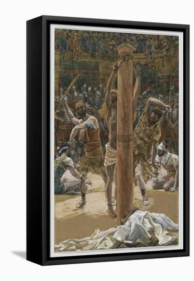 The Scourging on the Back, Illustration from 'The Life of Our Lord Jesus Christ', 1886-94-James Tissot-Framed Stretched Canvas