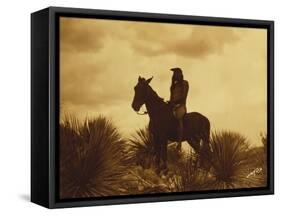 The Scout, Apache-Edward S Curtis-Framed Stretched Canvas