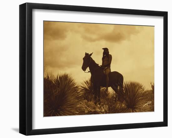 The Scout, Apache-Edward S Curtis-Framed Giclee Print