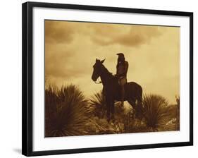 The Scout, Apache-Edward S Curtis-Framed Giclee Print