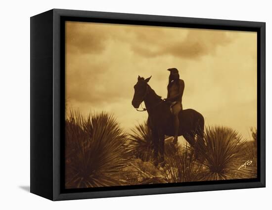 The Scout, Apache-Edward S Curtis-Framed Stretched Canvas