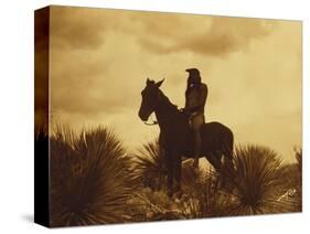 The Scout, Apache-Edward S Curtis-Stretched Canvas