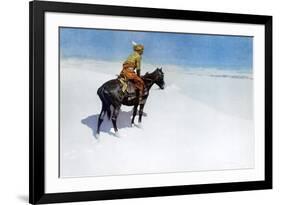 The Scout: Friends or Enemies?-Frederic Sackrider Remington-Framed Premium Giclee Print