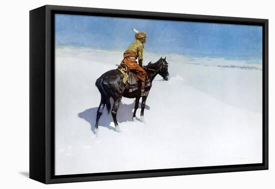 The Scout: Friends or Enemies?-Frederic Sackrider Remington-Framed Stretched Canvas