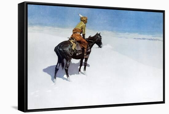 The Scout: Friends or Enemies?-Frederic Sackrider Remington-Framed Stretched Canvas
