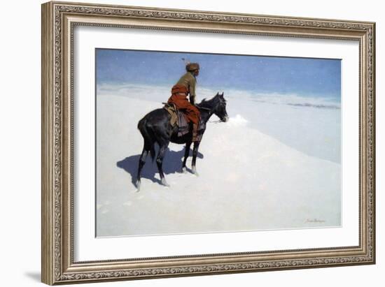 The Scout, Friends or Foes-Frederic Sackrider Remington-Framed Art Print