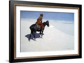 The Scout, Friends or Foes-Frederic Sackrider Remington-Framed Art Print