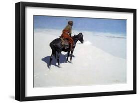 The Scout, Friends or Foes-Frederic Sackrider Remington-Framed Art Print