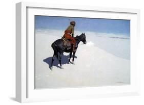 The Scout, Friends or Foes-Frederic Sackrider Remington-Framed Art Print