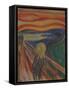 The Scream, by Edvard Munch, 1910, Norwegian Expressionist painting,-Edvard Munch-Framed Stretched Canvas