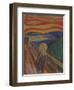 The Scream, by Edvard Munch, 1910, Norwegian Expressionist painting,-Edvard Munch-Framed Art Print