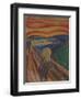 The Scream, by Edvard Munch, 1910, Norwegian Expressionist painting,-Edvard Munch-Framed Art Print