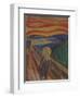 The Scream, by Edvard Munch, 1910, Norwegian Expressionist painting,-Edvard Munch-Framed Art Print