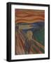 The Scream, by Edvard Munch, 1910, Norwegian Expressionist painting,-Edvard Munch-Framed Art Print