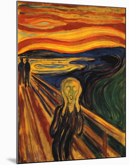 The Scream, c.1893-Edvard Munch-Mounted Poster