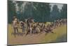 The Scream of Shrapnel at San Juan Hill, 1898-Frederic Remington-Mounted Giclee Print