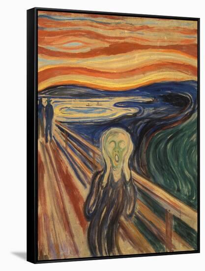 The Scream-Edvard Munch-Framed Stretched Canvas