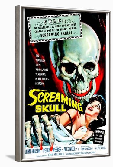 The Screaming Skull, 1958-null-Framed Art Print