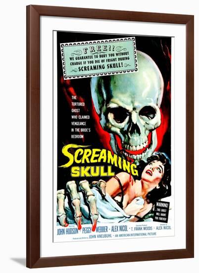 The Screaming Skull, 1958-null-Framed Art Print