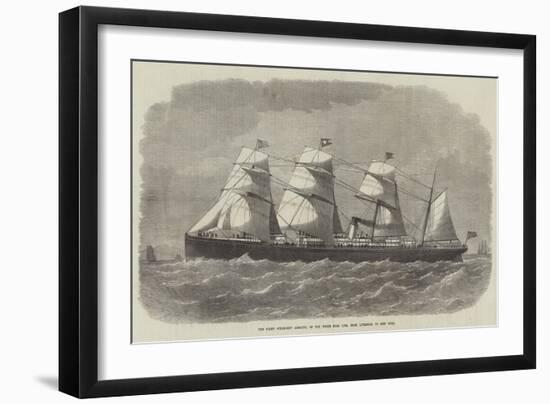 The Screw Steam-Ship Adriatic, of the White Star Line, from Liverpool to New York-Edwin Weedon-Framed Giclee Print