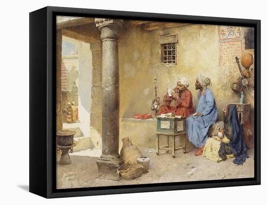 The Scribe, 1886 (Panel)-Charles Wilda-Framed Stretched Canvas