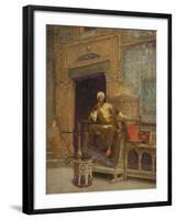 The Scribe (Oil on Panel)-Ludwig Deutsch-Framed Premium Giclee Print