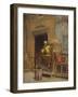 The Scribe (Oil on Panel)-Ludwig Deutsch-Framed Giclee Print