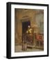 The Scribe (Oil on Panel)-Ludwig Deutsch-Framed Giclee Print