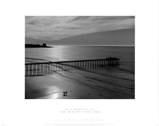 The Scripps Pier-Ansel Adams-Stretched Canvas