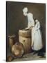 The Scullery Maid, 1738-Jean-Baptiste Simeon Chardin-Stretched Canvas