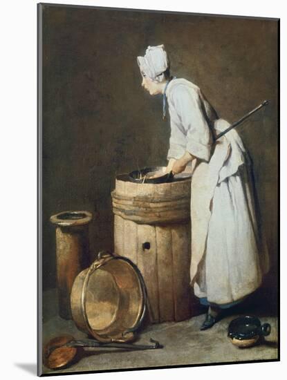 The Scullery Maid, 1738-Jean-Baptiste Simeon Chardin-Mounted Giclee Print