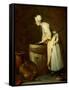 The Scullery Maid, 1738-Jean-Baptiste Simeon Chardin-Framed Stretched Canvas