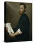 The Sculptor Alessandro Vittoria (1525-160), Ca 1552-1553-Giovan Battista Moroni-Stretched Canvas