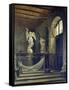 The Sculptor Caggiano's Studio with Statue of Victory-Francesco del Cossa-Framed Stretched Canvas