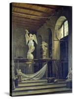 The Sculptor Caggiano's Studio with Statue of Victory-Francesco del Cossa-Stretched Canvas