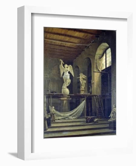 The Sculptor Caggiano's Studio with Statue of Victory-Francesco del Cossa-Framed Giclee Print