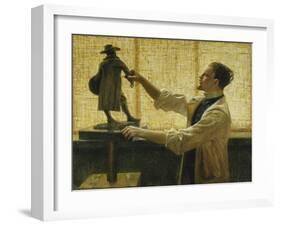 The Sculptor Carl Eldh in his Studio-Nyberg Vitalis-Framed Giclee Print