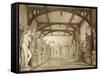 The Sculpture Gallery in the Examination Schools-William Westall-Framed Stretched Canvas
