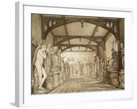 The Sculpture Gallery in the Examination Schools-William Westall-Framed Giclee Print