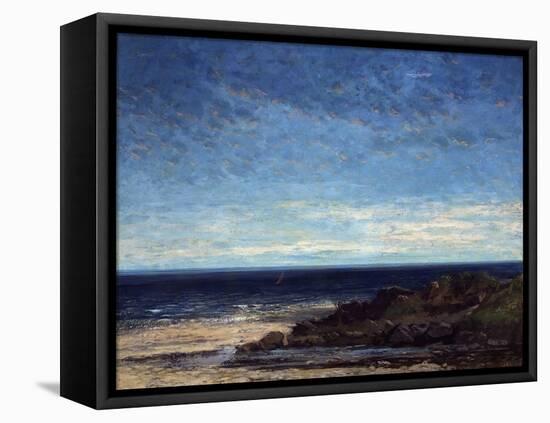 The Sea, 1867-Gustave Courbet-Framed Stretched Canvas