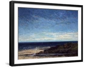 The Sea, 1867-Gustave Courbet-Framed Giclee Print